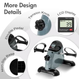 Mini Pedal Exercise Bike Under Desk Bicycle Trainer Fitness Cycling Portable LCD Display Arm Leg Fitness Equipment Home Office