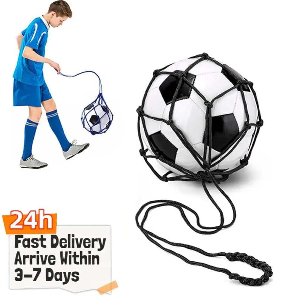 Football Kick Trainer Fits Ball Size 3 4 5 Soccer Return Trainer Net Soccer Ball Trainer Net for Youth Adults Training Equipment