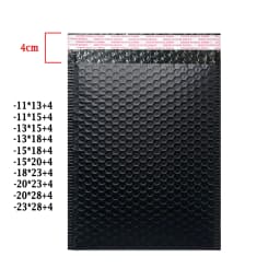 50Pcs Black Bubble Mailers, Waterproof Self-Seal Foam Shipping Bags for Packaging