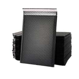 50Pcs Black Bubble Mailers, Waterproof Self-Seal Foam Shipping Bags for Packaging