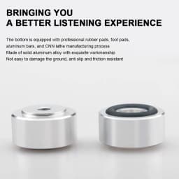 4 Pcs HIFI Speaker Spikes Stand Feet Pad Anti-Slip Shock Absorbing Foot Pad Speaker Fixing Feet Pad for Speakers CD Amplifier