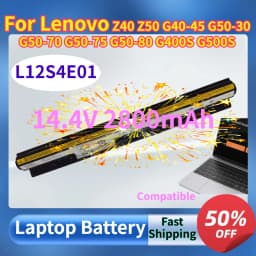 L12S4E01 2800mAh Laptop Battery for Lenovo Z40 Z50 G40-45 G50-30 G50-70 G50-75 G50-80 G400S G500S L12M4E01 L12M4A02 14.4V 41Wh