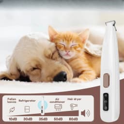 Waterproof Pet Paw Trimmer with LED Light & Display, 18mm Wide Blade Dog Grooming Clipper