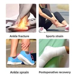 Electric Ankle Massager with Heat & Vibration 4 Heating Levels 3 Modes Infrared Hot Compress Brace