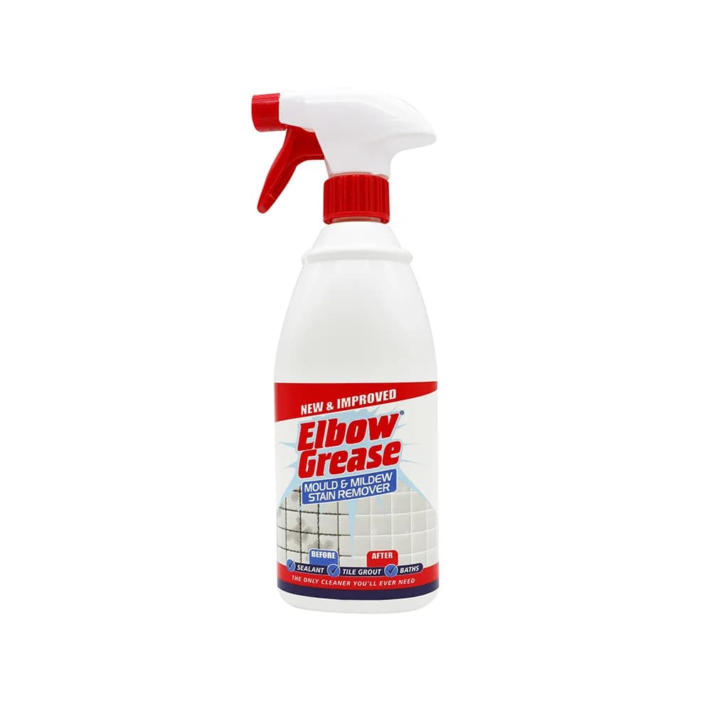 Elbow Grease Mould & Mildew Stain Remover 700ml Spray Action Bleach Formula for Bathroom & Outdoors