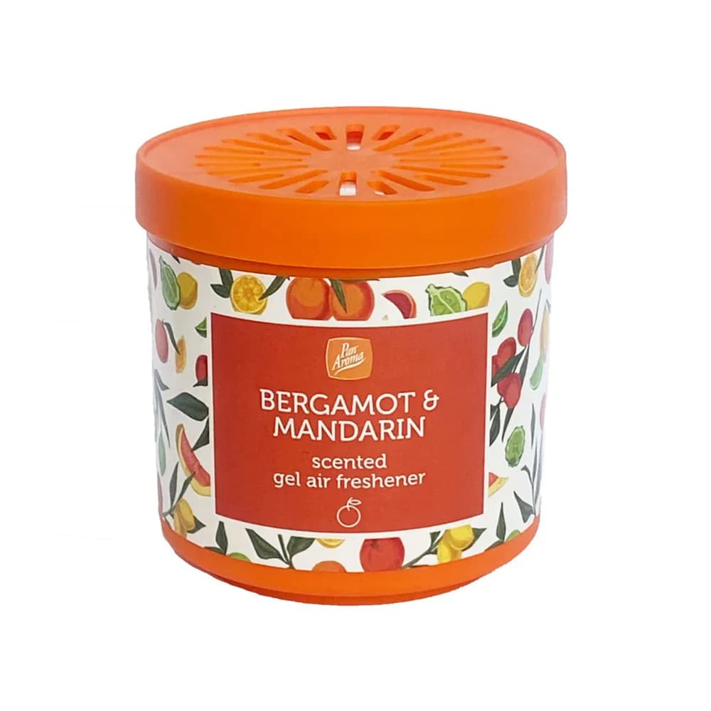 Pan Aroma Solid Scented Gel Air Freshener Bergamot & Mandarin 190g Citrus Fragrance