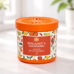 Pan Aroma Solid Scented Gel Air Freshener Bergamot & Mandarin 190g Citrus Fragrance