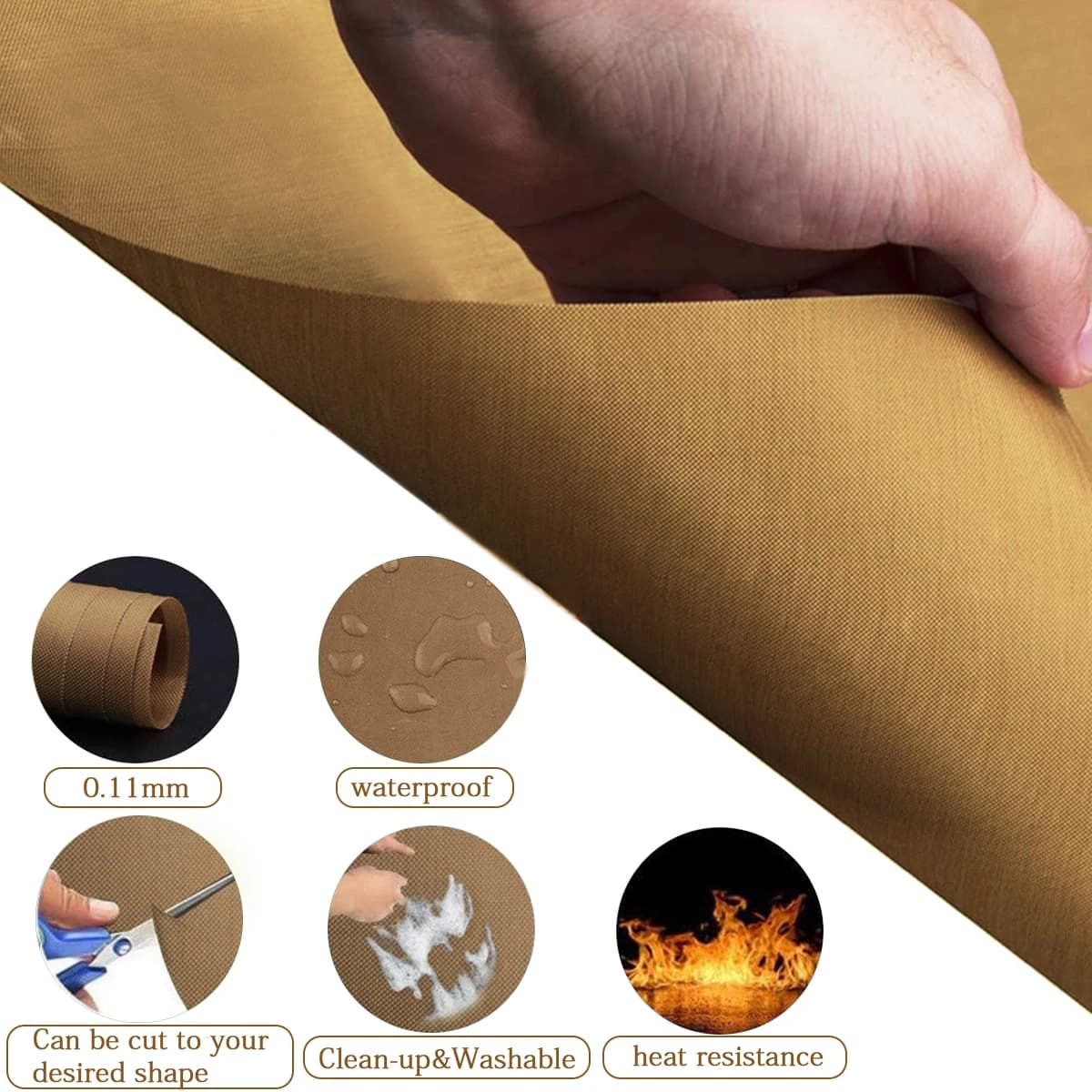 Heat Press Pad Teflon High Temperature Baking Mat Non-Stick Heat Resistant Craft Sheet 30x100cm
