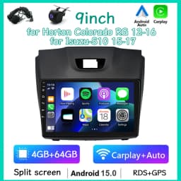 9in 2Din Android15 Car Stereo Radio GPS Navigation for Horton Colorado RG 2012-2016 4+64G with Carplay Android Auto WiFi Bluetoo