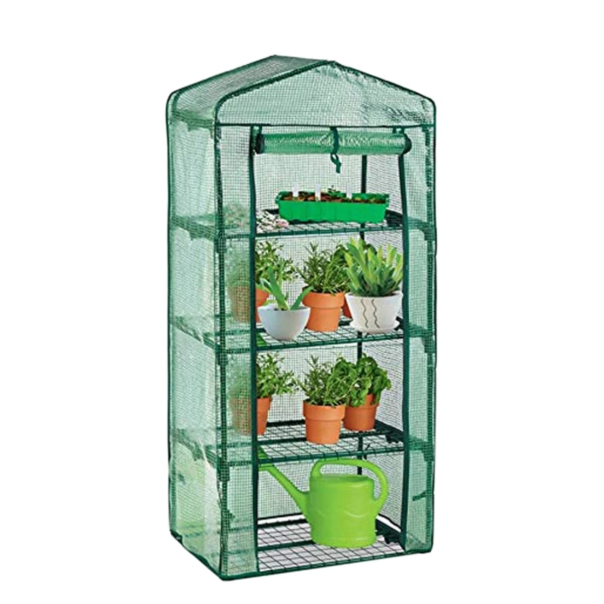 4 Tier Mini Greenhouse Outdoor Garden Plants Grow Green House PVC or PE Cover In 2 Sizes