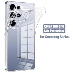 Silicone Clear Case For Samsung A17 A07 A56 5G A36 A26 A16 A55 A54 A53 A35 A34 A33 A06 A05 S26 Edge S25 Ultra S24 S23 Plus Cover