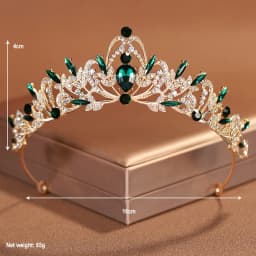 Bridal Headwear Gold-Colour Women's Full Of Classical Temperament Wedding Crown Girl Birthday Dazzling Tiaras
