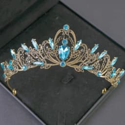 Bridal Headwear Gold-Colour Women's Full Of Classical Temperament Wedding Crown Girl Birthday Dazzling Tiaras