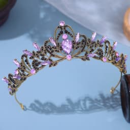 Bridal Headwear Gold-Colour Women's Full Of Classical Temperament Wedding Crown Girl Birthday Dazzling Tiaras