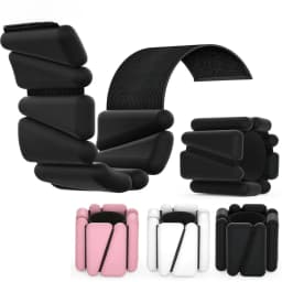 1Pair 2-4lbs Adjustable Wrist & Ankle Weights - Silicone Weighted Bracelets for Women Men - Yoga,Running,Pilates,Water Exercises