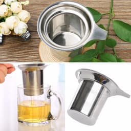 Stainless Steel Mesh Hotel Teacup Food Grade Tea Leaf Spice Filter Multi-function Non-toxic Eco-friendly for Mug Cup and Pitcher
