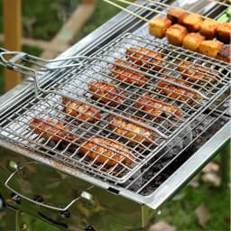 Grill Basket bbq net BBQ Basket Large Folding Grill Basket with Removable Handle.Grill Baskets for Outdoor Grill