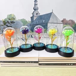 8.5 cm diameter*height 15 cm from the base,LED Eternal Rose Artificial Flower, Valentine's Day & Wedding Gift
