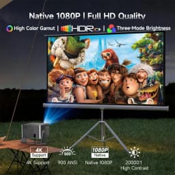 Magcubic HY350GTV 900 ANSI Projector Bundled with Google TV Stick 1080p Native Projector Auto Focus Portable Beam Home Theater