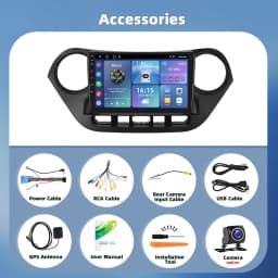 Podofo Android Car Radio For Hyundai I10 2014-2017 Carplay Android Auto Multimedia Player GPS Navigation RDS Head Unit