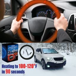 Rayhong Car Heated Steering Wheel anti Sslip Universal Steering Wheel Cover Quick Hand Warming Heating Protective Cover