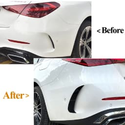 Glossy Black Rear Side Vents Canards For Mercedes-Benz W206 C200 C300 2021-2023