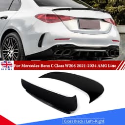 Glossy Black Rear Side Vents Canards For Mercedes-Benz W206 C200 C300 2021-2023