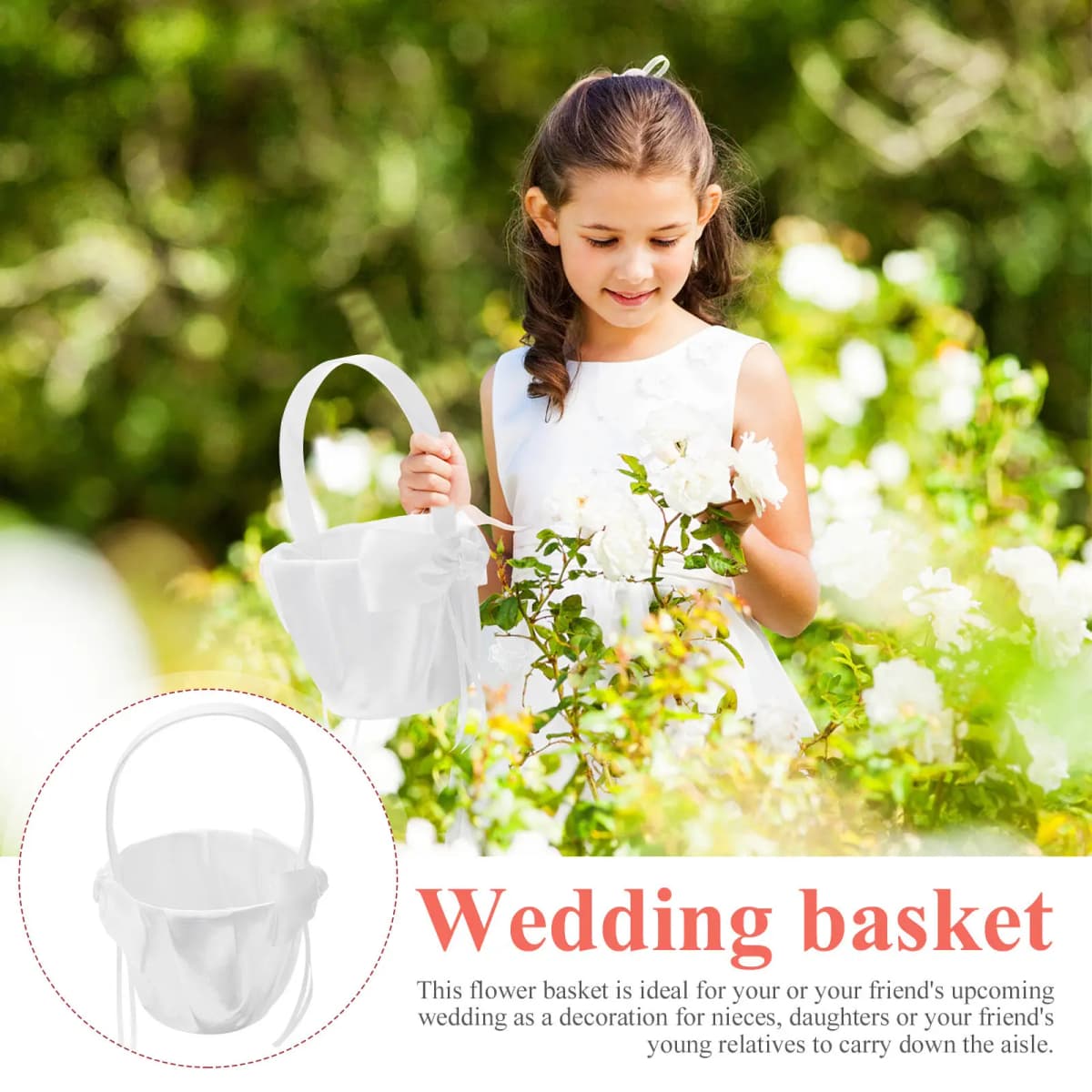 Premium Lace Design Wedding Basket Perfect for Bridal Ceremony Decoration