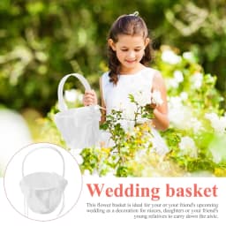 Premium Lace Design Wedding Basket Perfect for Bridal Ceremony Decoration