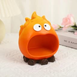 New Calcifer Fire Desktop Decoration Creative Home Living Room Porch Key Storage Tray Cartoon Snack Organizer Table Ornaments