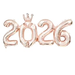 2026 Crown Number Foil Balloons, Happy New Year Eve Party Decorations, Photo Booth Props & Christmas Home Decor Supplies