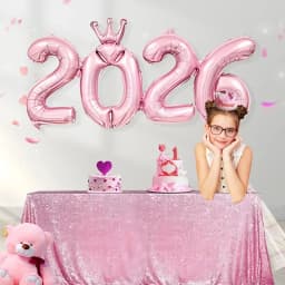 2026 Crown Number Foil Balloons, Happy New Year Eve Party Decorations, Photo Booth Props & Christmas Home Decor Supplies