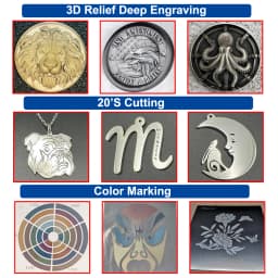 3D Relief Deep Engraving 2.5D 300W JPT Mopa Fiber Laser Marking Cutting Machine for All Metal 200W Fiber Laser Deep Engraver