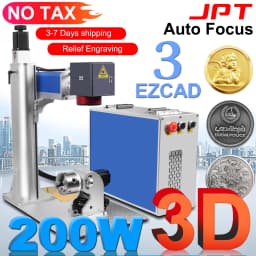 3D Relief Deep Engraving 2.5D 300W JPT Mopa Fiber Laser Marking Cutting Machine for All Metal 200W Fiber Laser Deep Engraver