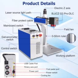 3D Relief Deep Engraving 2.5D 300W JPT Mopa Fiber Laser Marking Cutting Machine for All Metal 200W Fiber Laser Deep Engraver