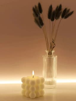 1pc Creative Ball-Shaped Soy Wax Magic Cube Aromatherapy Candle, High-End Wedding Favor Gift, Handmade Decorative Object