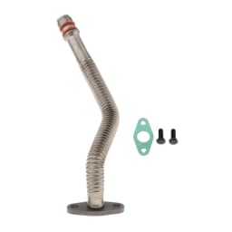 Turbo Oil Return Drain Tube Silver Finish Engine Oil Line Pipe for Dodge Ram 2004-2018 Compatible with Cummins