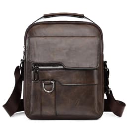 Men's Shoulder Fashionable Suitable for Daily Use Travel Versatile Adjustable Shoulder Straps Pu Material Lightweight and Simple