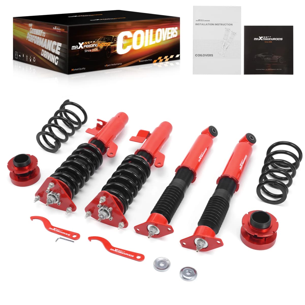 Racing Coilovers Strut Spring Assembly For Mazda 3 2004-2013 24 Ways Adj. damper