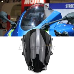 Black Windshield for Suzuki GSX-R1000 2017 2018 2019 2020 2021 2022 Wind Deflector Shield Motorcycle Windscreen ABS Plastic