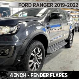 For Ford Ranger T8 2019-2022 Fender Flares Wildtrak 30mm Wheel Arch Extensions With Sensor Hole ABS Matte Black