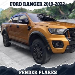 For Ford Ranger T8 2019-2022 Fender Flares Wildtrak 30mm Wheel Arch Extensions With Sensor Hole ABS Matte Black