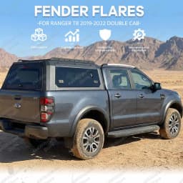 For Ford Ranger T8 2019-2022 Fender Flares Wildtrak 30mm Wheel Arch Extensions With Sensor Hole ABS Matte Black