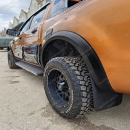 For Ford Ranger T8 2019-2022 Fender Flares Wildtrak 30mm Wheel Arch Extensions With Sensor Hole ABS Matte Black