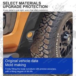 For Ford Ranger T8 2019-2022 Fender Flares Wildtrak 30mm Wheel Arch Extensions With Sensor Hole ABS Matte Black