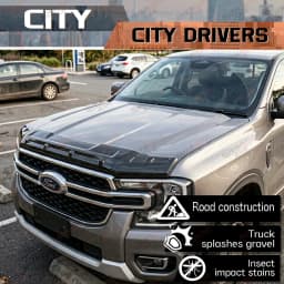 Bonnet Guard For Ford Ranger T9 WILDTRAK RAPTOR 2023 2024 2025 2026 Bonnet Protector ABS Matte Black Off Road Car Accessories