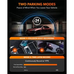 WOLFBOX I07 Dash Cam 3 Channel Dash Camera for Car Front and Rear 4K Dash Camera with GPS WiFi Car Dvr for 170 FOV WDR