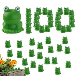 100Pcs Mini Frog Garden Decor Green Frog Figurines Miniature Home Decor Tiny Plastic Frogs Fairy Garden Decor