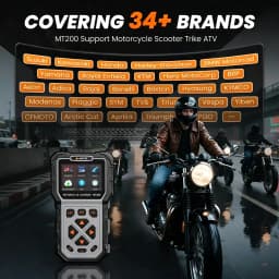 ANCEL MT200 Motorcycle OBD2 Scanner Code Reader Engine ABS Diagnostic Tool Battery Testing For Yamaha/Honda/Suzuki Motor Tool