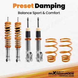 Street Coilovers for VW POLO Mark3 6N2 1.4TDi GTi 1999-2003 Coil Spring Absorber Coilovers Suspension Shock Struts Lowering Kit